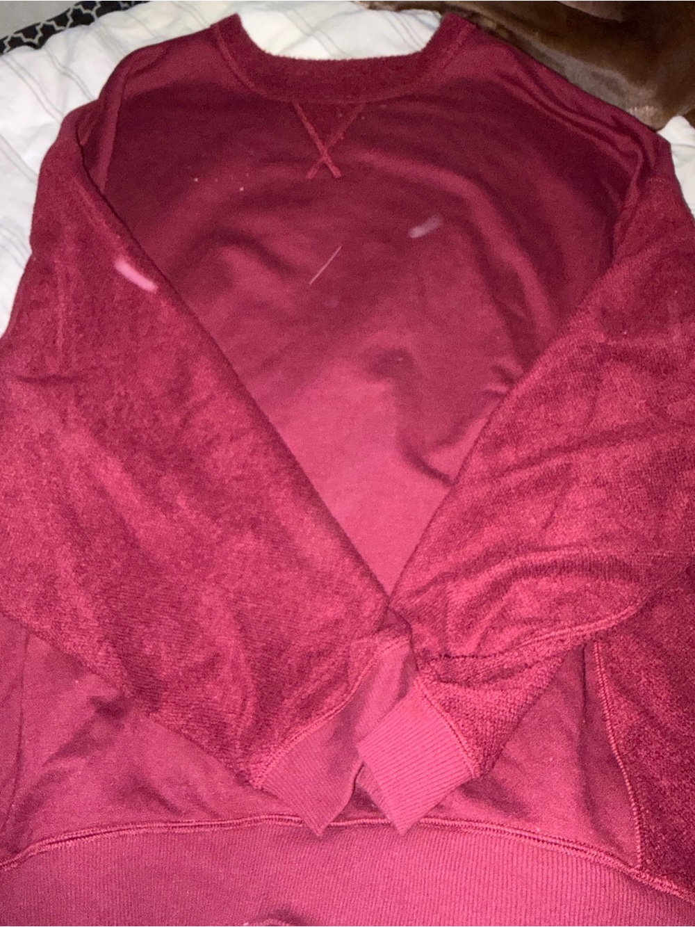 Burgundy crew neck